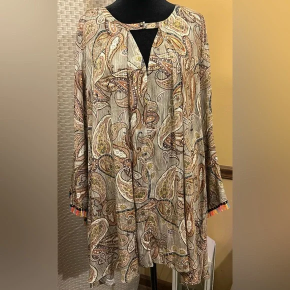 JODIFL Multicolor Paisley Blouse - Picture 1 of 6